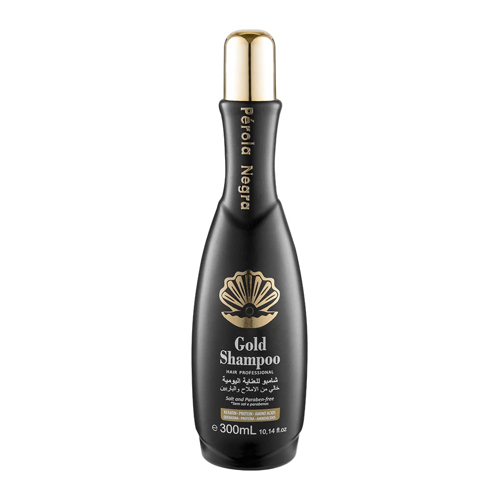 PÉROLA NEGRA Gold Therapy Home Care Shampoo, For all hair types - 10.14 Fl.Oz