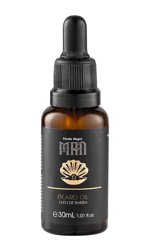Pérola Negra Beard Oil for men, Keeps Beard Strands Aligned and Frizz-Free, 1.01 Fl.oz