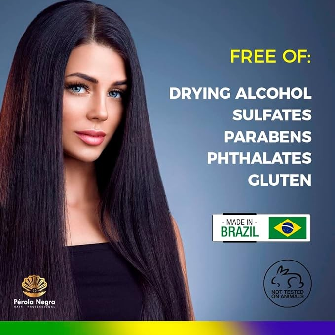 Perola Negra Vegan Anti-Hair Loss Therapy kit Shampoo and Conditioner, for Hair Growth and Thinning Hair - 10.44 fl.oz, Perola Negra Anti-Hair Loss Vegan Tonic, Reduce hair loss, Hair nourishing 4.05 fl.oz