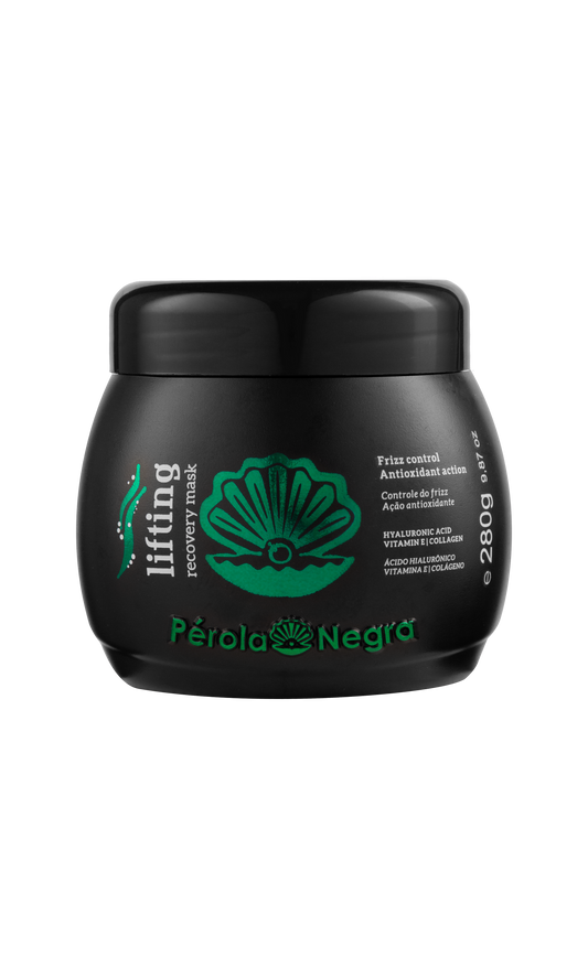 Perola Negra Recovering Mask, Frizz Control Antioxidant Action with Hyaluronic Acid - Frizz control 9.87 oz