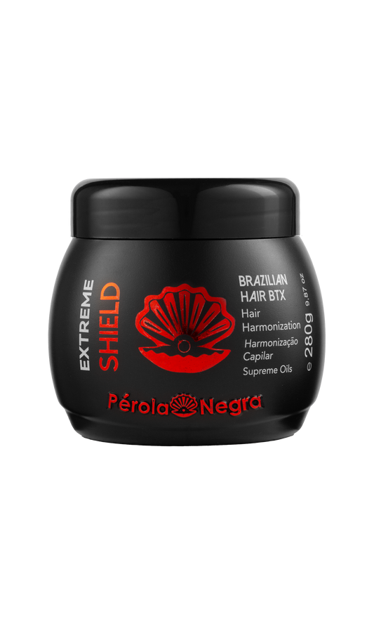 Pérola Negra Extreme Shield, Brazilian Hair Btx, Hair Harmonization, Anti-frizz Action - Intensive Treatment for all hair types, Hair Mask for Damage Repair and Control of Frizz and Volume 9.87 oz