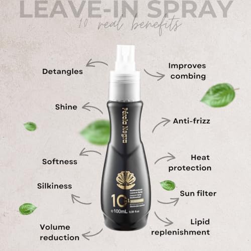 Perola Negra Multi-Benefit Treatment Leave-in Spray 10 in 1 - Blend of supreme oils 100ml