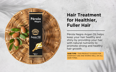 Perola Negra Argan Oil Repair Serum 2.02 fl.oz - Restores, Revives, and Nourishes Dry Damaged Hair