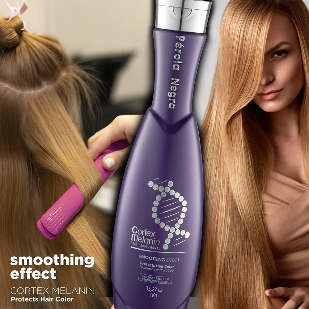 Kit Perola Negra Cortex - blond ( Smoothing Effect Cortex 1Kg - Shampoo Blond 300ml - Mask blond 280g - Botox Blond 280g - Oil 60ml )