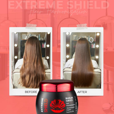 Pérola Negra Extreme Shield, Brazilian Hair Btx, Hair Harmonization, Anti-frizz Action - Intensive Treatment for all hair types, Hair Mask for Damage Repair and Control of Frizz and Volume 9.87 oz