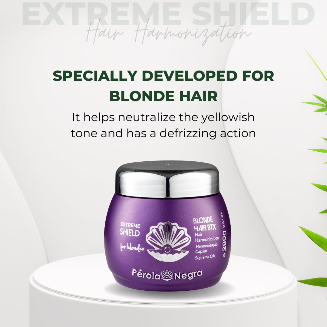 Kit Perola Negra Cortex - blond ( Smoothing Effect Cortex 1Kg - Shampoo Blond 300ml - Mask blond 280g - Botox Blond 280g - Oil 60ml )