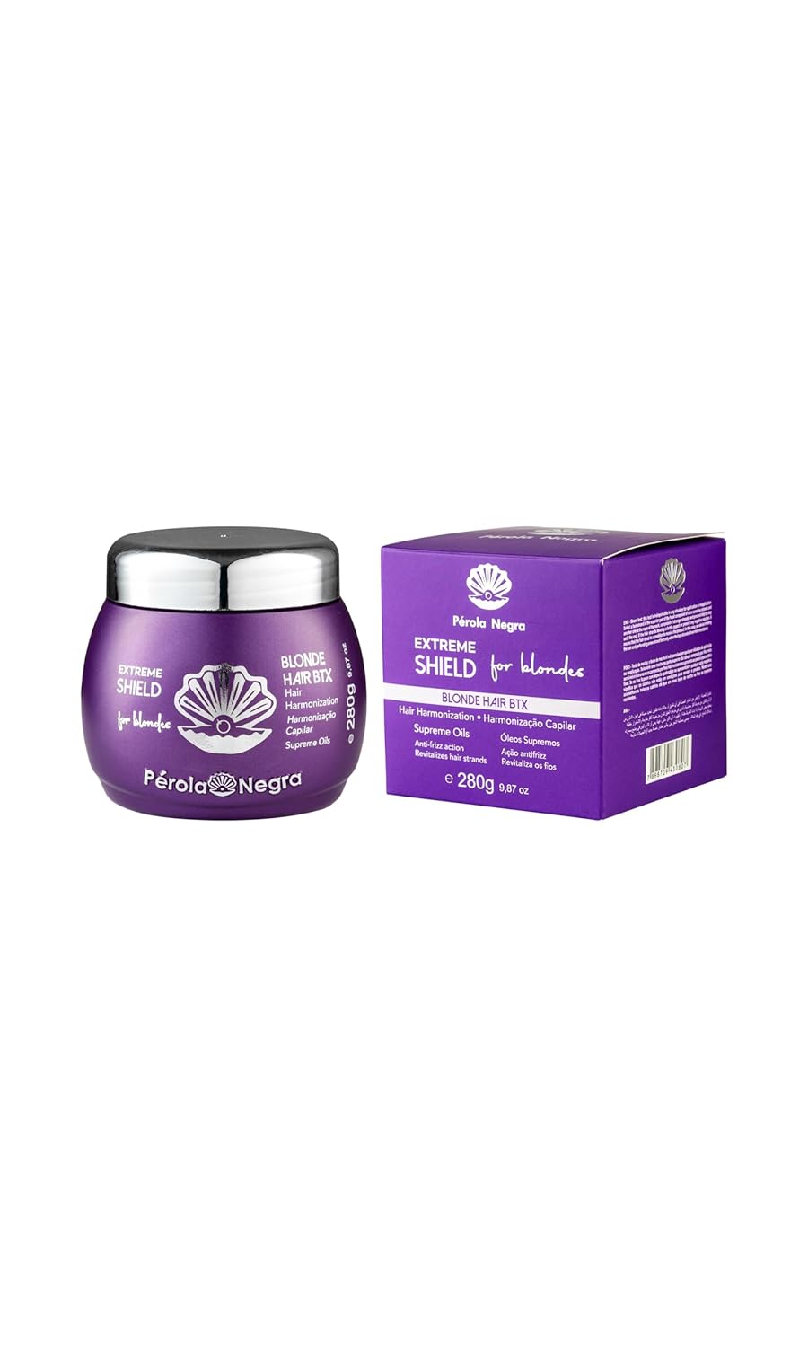 Kit Perola Negra Cortex - blond ( Smoothing Effect Cortex 1Kg - Shampoo Blond 300ml - Mask blond 280g - Botox Blond 280g - Oil 60ml )