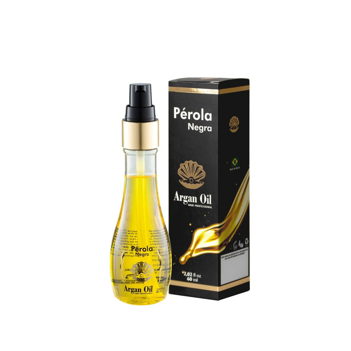 Kit Perola Negra Gold Therapy - ( Hair Straightening 1kg ,Shampoo 300ml ,Conditioner 300ml, Mask 280g and Oil 60ml )