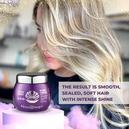 Kit Perola Negra Cortex - blond ( Smoothing Effect Cortex 1Kg - Shampoo Blond 300ml - Mask blond 280g - Botox Blond 280g - Oil 60ml )
