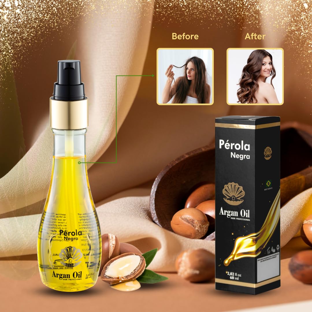 Kit Perola Negra Gold Therapy - ( Hair Straightening 1kg ,Shampoo 300ml ,Conditioner 300ml, Mask 280g and Oil 60ml )
