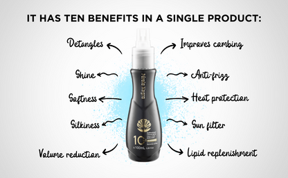 Perola Negra Multi-Benefit Treatment Leave-in Spray 10 in 1 - Blend of supreme oils 100ml
