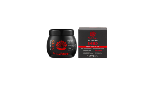 Pérola Negra Extreme Shield, Brazilian Hair Btx, Hair Harmonization, Anti-frizz Action - Intensive Treatment for all hair types, Hair Mask for Damage Repair and Control of Frizz and Volume 9.87 oz
