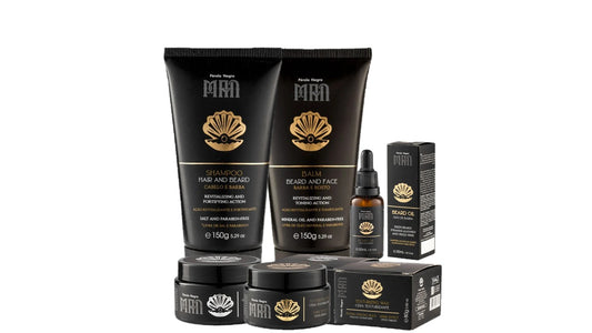 COMPLETE BEARD KIT, BALM, SHAMPOO, OIL, WAX SHINE EFFECT, PASTE DRY EFFECT