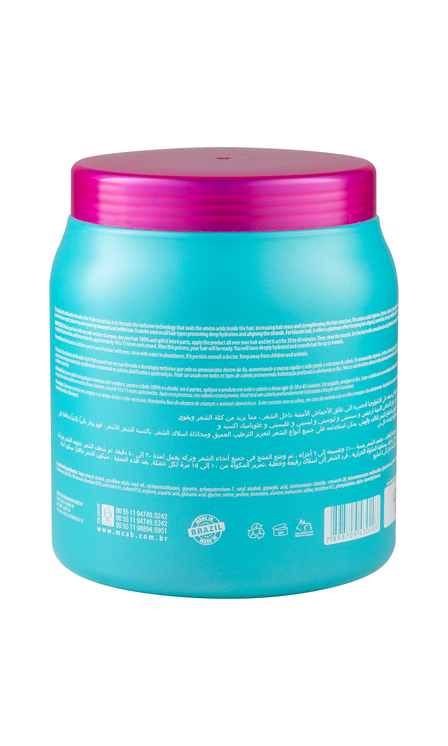 Brazilian Botox Keratin Monaliss Formaldehyde Free Hair Straightening 33.8 fl oz