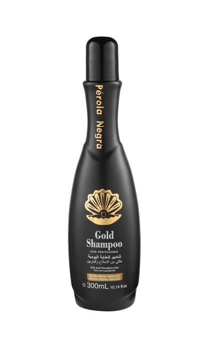 Kit Perola Negra Gold Therapy - ( Hair Straightening 1kg ,Shampoo 300ml ,Conditioner 300ml, Mask 280g and Oil 60ml )