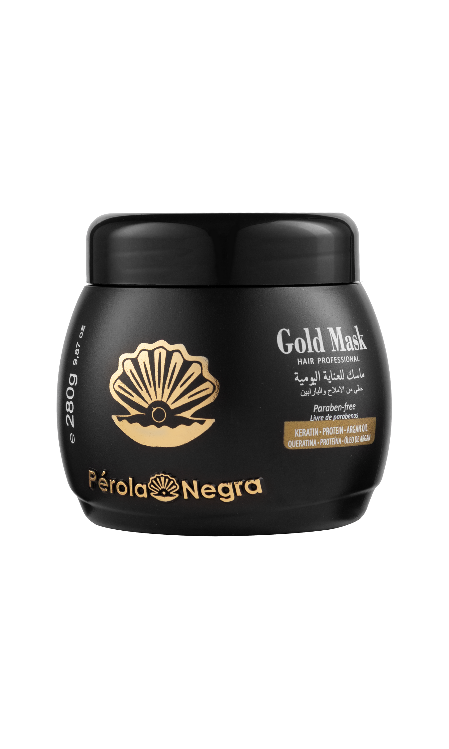 Kit Perola Negra Gold Therapy - ( Hair Straightening 1kg ,Shampoo 300ml ,Conditioner 300ml, Mask 280g and Oil 60ml )