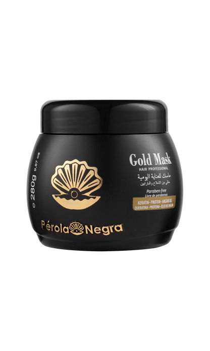 Kit Perola Negra Gold Therapy - ( Hair Straightening 1kg ,Shampoo 300ml ,Conditioner 300ml, Mask 280g and Oil 60ml )