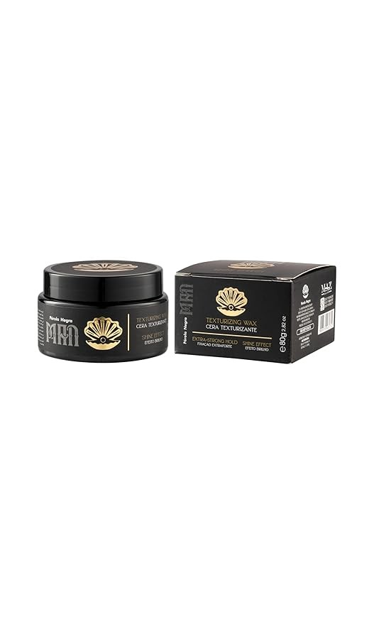 PÉROLA NEGRA Texturizing Wax for Men, Extra-Strong Hold, Shine Effect, 2.82 oz